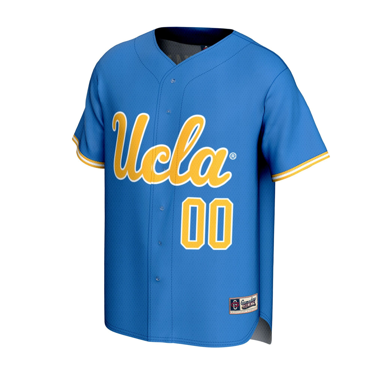 UCLA Bruins Lightweight Collegiate Baseball NIL Pick-A-Player Fashion Jersey - Blue product image 3, provided for visual