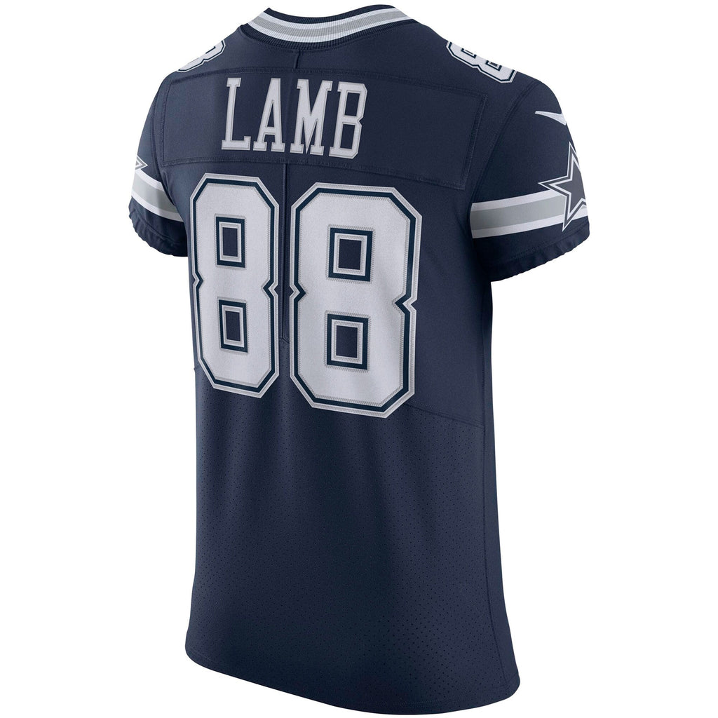 Dallas Cowboys CeeDee Lamb Navy Vapor Elite Jersey product image 4, provided for visual reference and product detail review