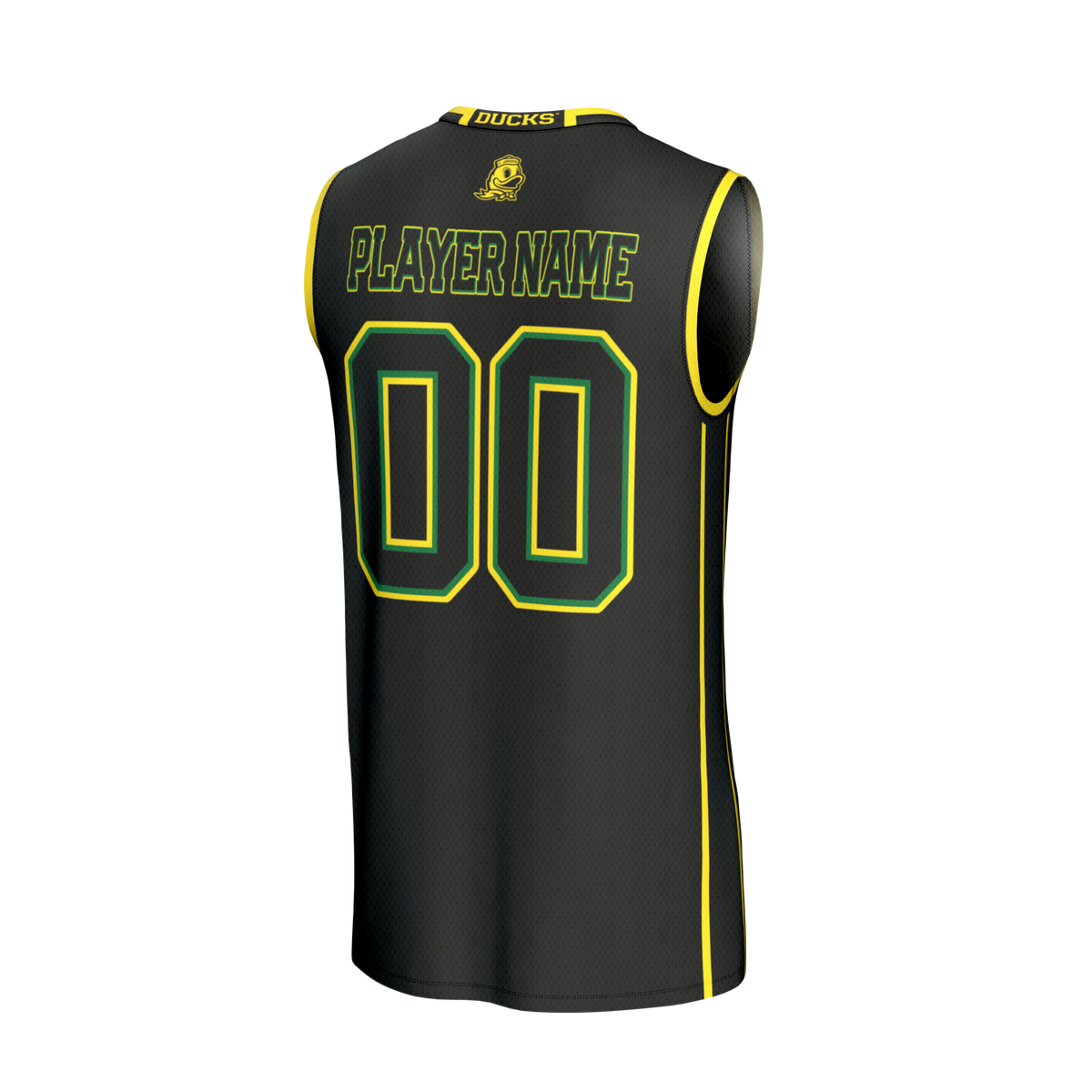 Oregon Ducks Lightweight Collegiate Basketball NIL Pick-A-Player Fashion Jersey - Black product image 4, provided for visual