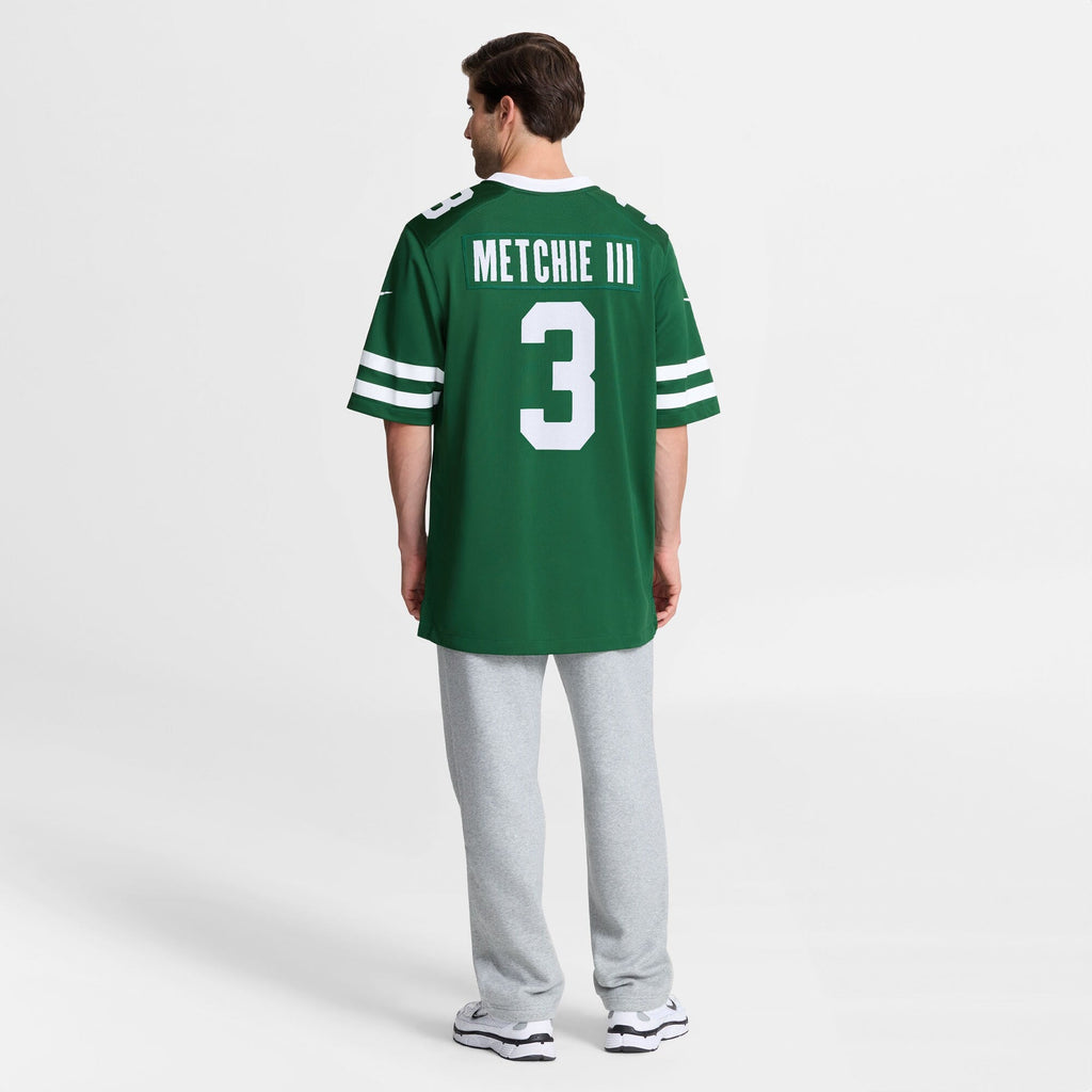 New York Jets John Metchie III Legacy Green Team Game Jersey product image 6, provided for visual reference and product