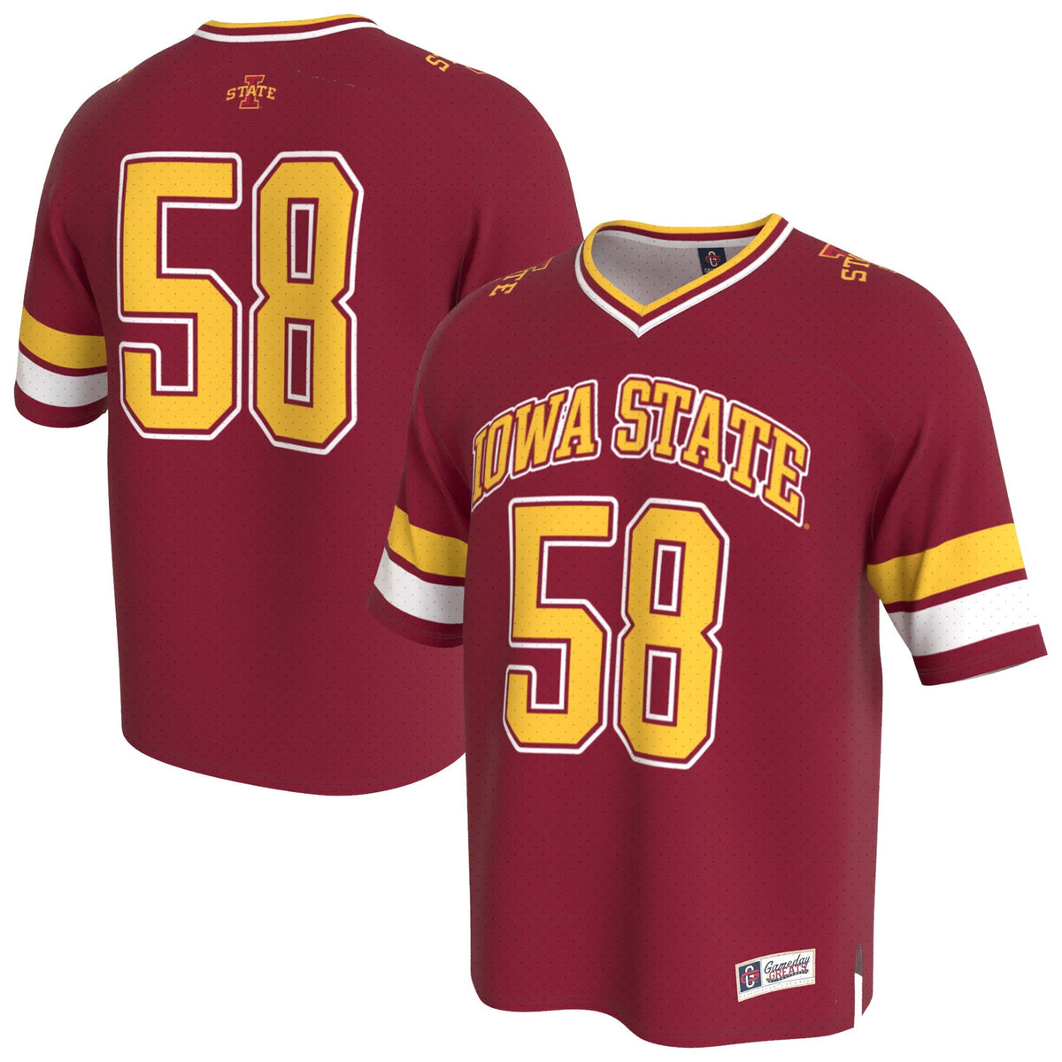 Iowa State Cyclones Lightweight Collegiate Football Fashion Jersey - Cardinal product image 2, provided for visual reference