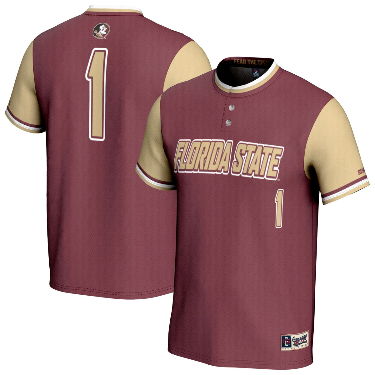 Florida State Seminoles Lightweight Softball Fashion Jersey - Garnet product image 2, provided for visual reference and