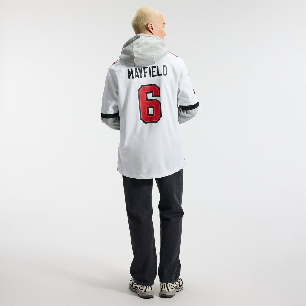 Tampa Bay Buccaneers Baker Mayfield White Away Game Jersey product image 6, provided for visual reference and product detail