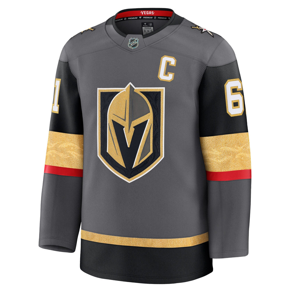 Vegas Golden Knights Mark Stone Gray Alternate Premium Jersey product image 3, provided for visual reference and product