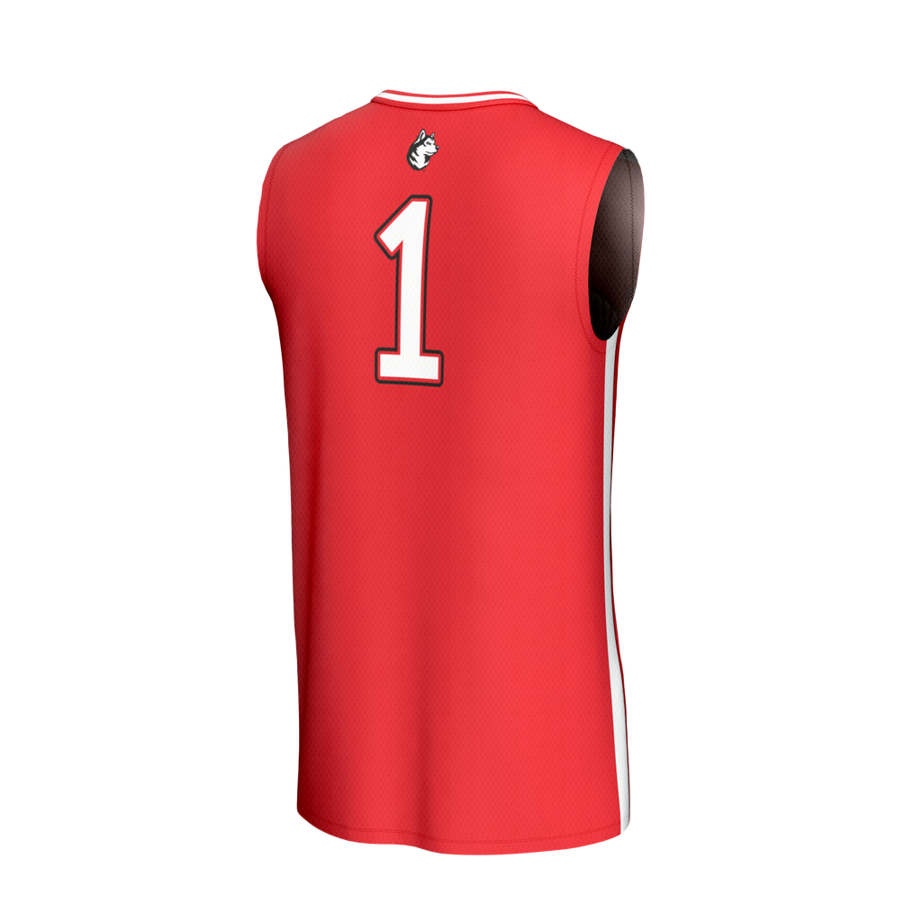 #1 Northeastern Huskies Lightweight Collegiate Basketball Fashion Jersey - Red product image 4, provided for visual