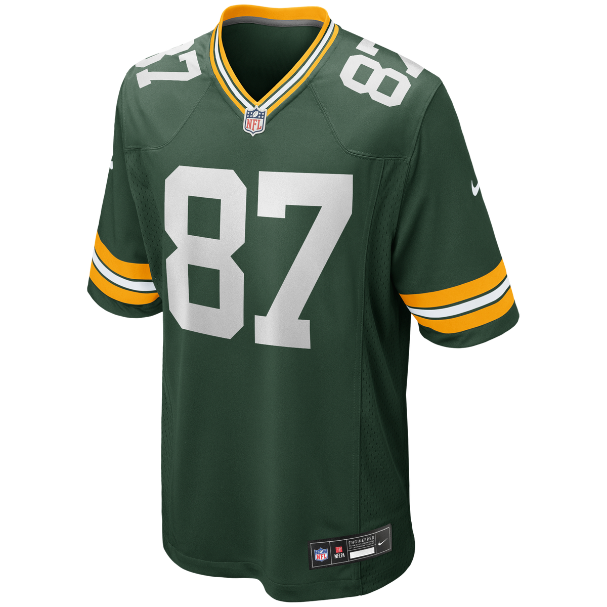 Green Bay Packers Willie Davis Green Game Retired Player Jersey product image 2, provided for visual reference and product