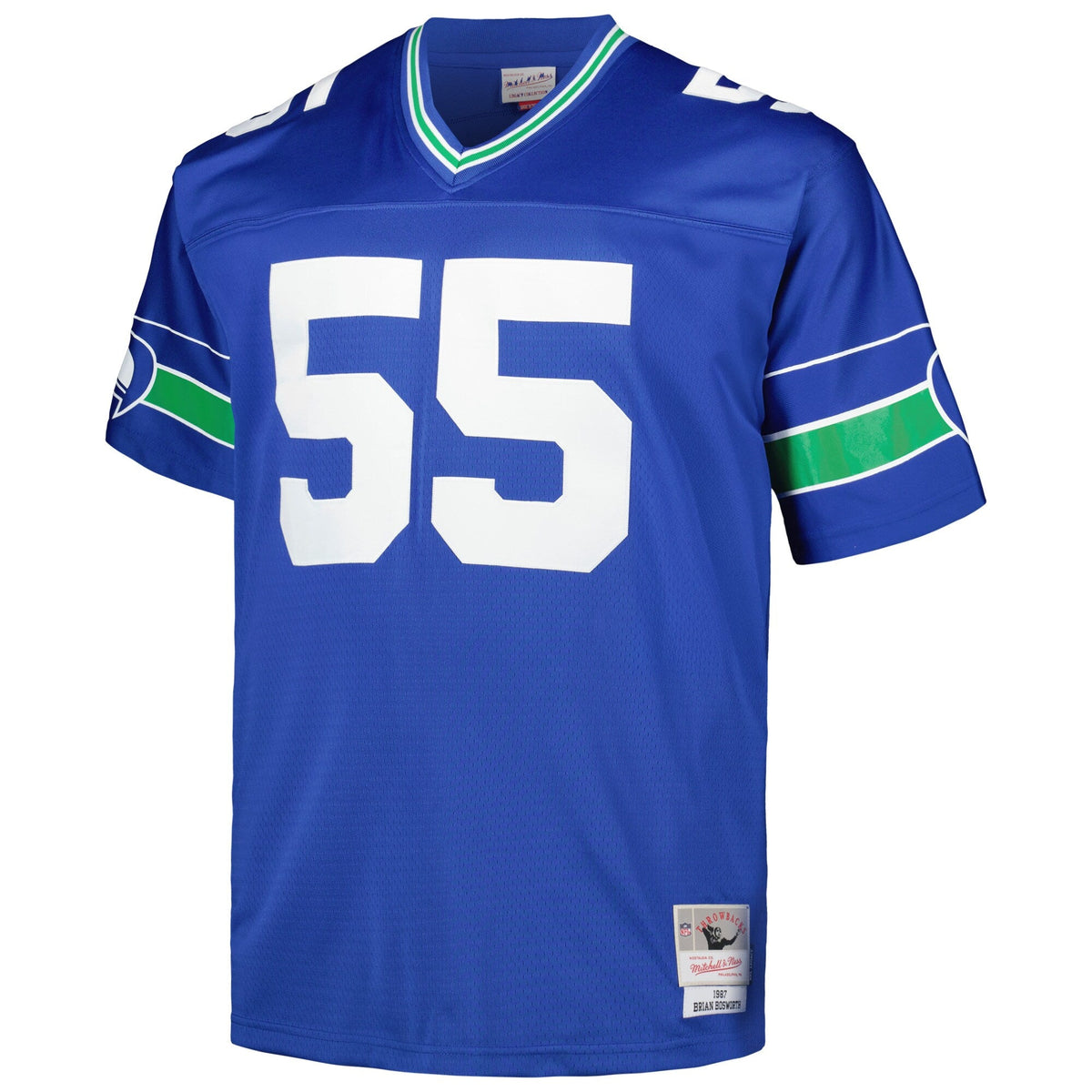 Seattle Seahawks Brian Bosworth Royal Big & Tall 1987 Legacy Retired Player Jersey product image 3, provided for visual
