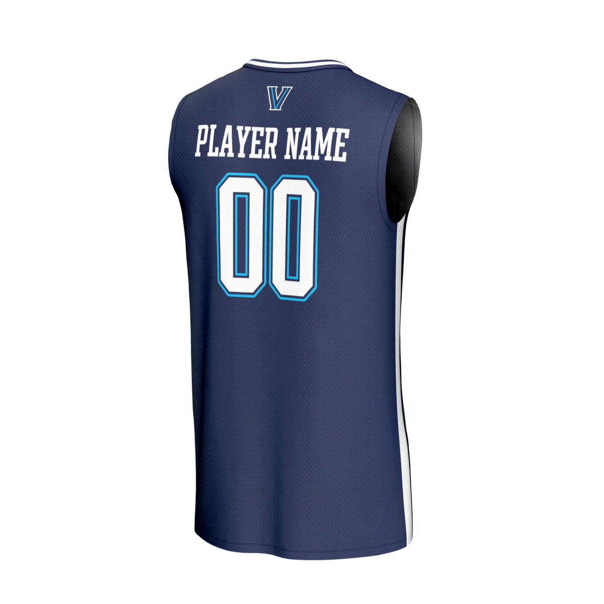 Villanova Wildcats Lightweight Collegiate Basketball NIL Pick-A-Player Fashion Jersey - Navy product image 4, provided for
