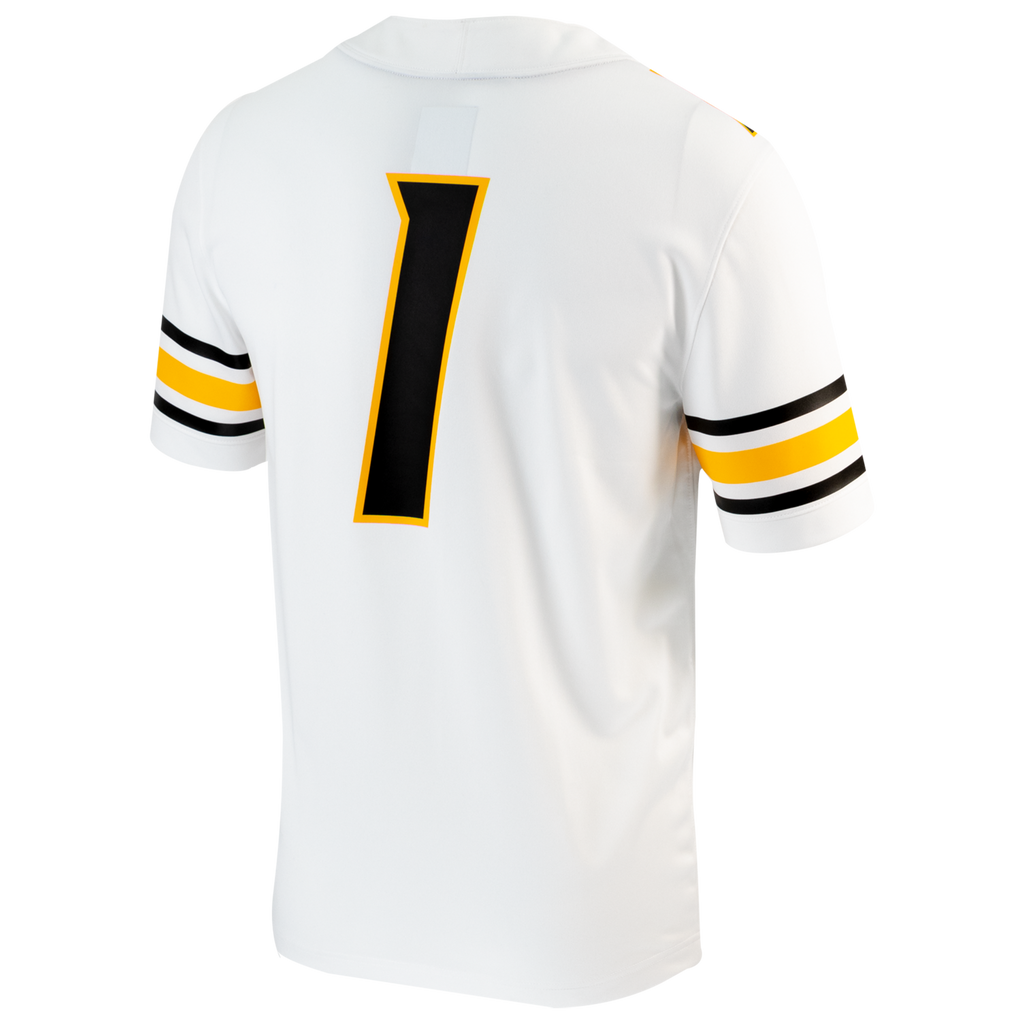 #1 Missouri Tigers Replica Football Jersey - White product image 4, provided for visual reference and product detail review