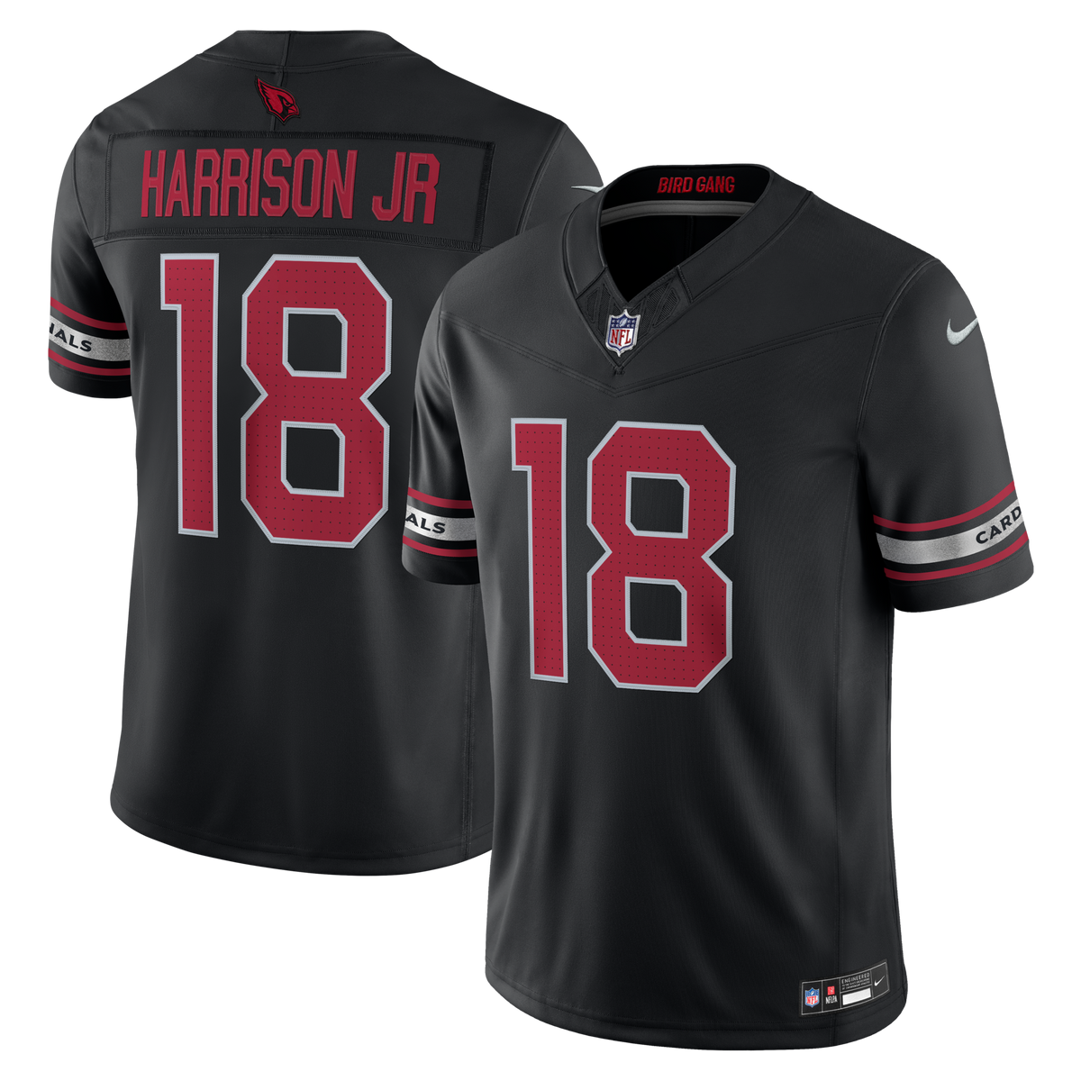 Arizona Cardinals Marvin Harrison Jr. Black Alternate Vapor F.U.S.E. Stitched Limited Jersey product image 2, provided for
