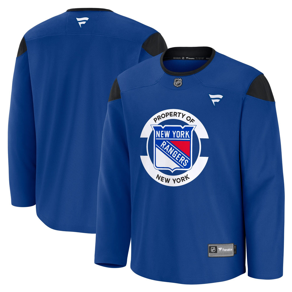 New York Rangers Blue Practice Jersey product image 2, provided for visual reference and product detail review
