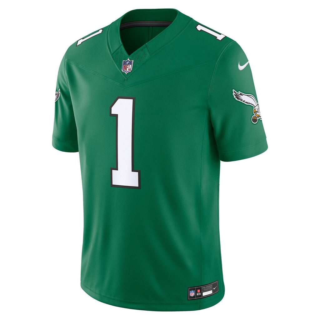 Philadelphia Eagles Jalen Hurts Kelly Green Alternate Vapor F.U.S.E. Stitched Limited Jersey product image 3, provided for