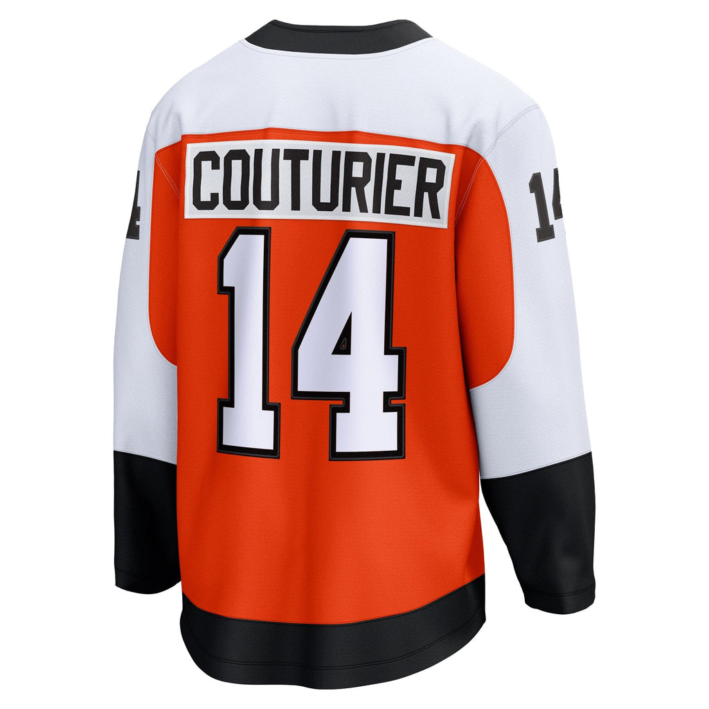 Philadelphia Flyers Sean Couturier Orange Home Breakaway Jersey product image 4, provided for visual reference and product