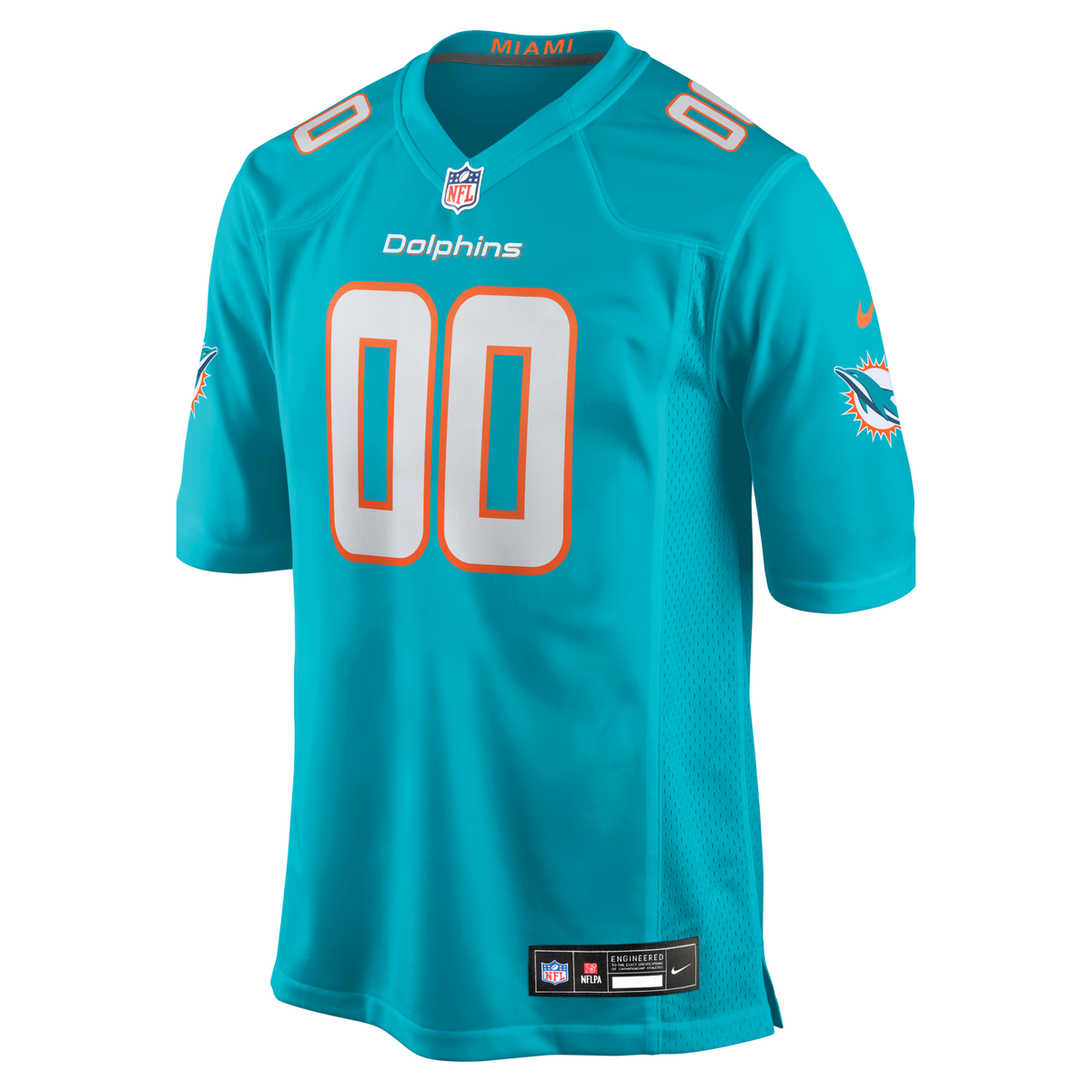 Miami Dolphins Aqua Custom Game Jersey product image 3, provided for visual reference and product detail review