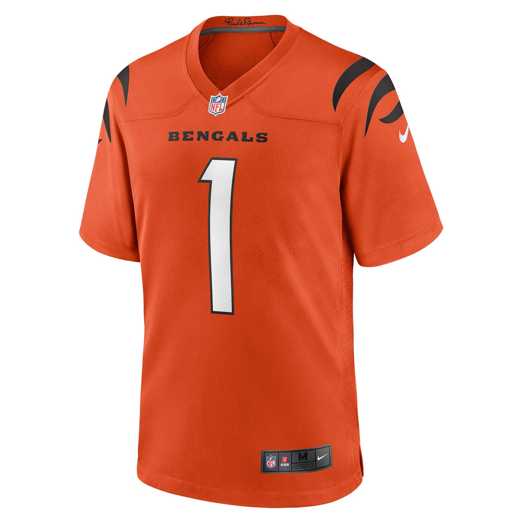 Cincinnati Bengals Ja'Marr Chase Orange Alternate Game Jersey product image 3, provided for visual reference and product
