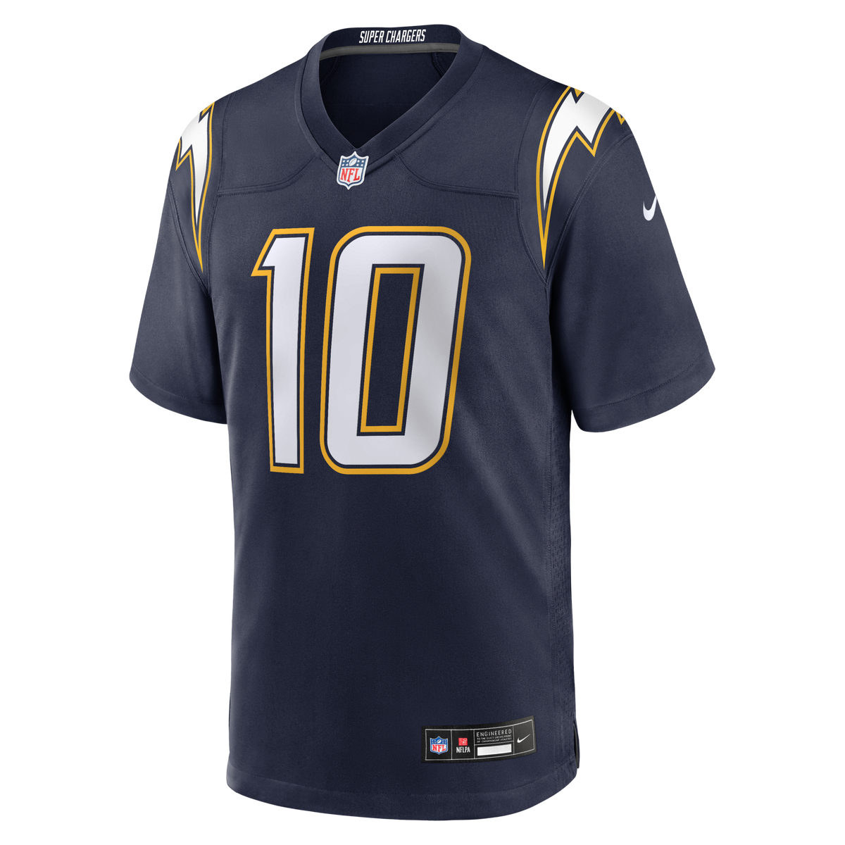 Los Angeles Chargers Justin Herbert Navy Alternate Super Chargers Game Player Jersey product image 7, provided for visual