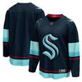 Seattle Kraken Deep Sea Blue Home Breakaway Jersey product image 1, provided for visual reference and product detail review
