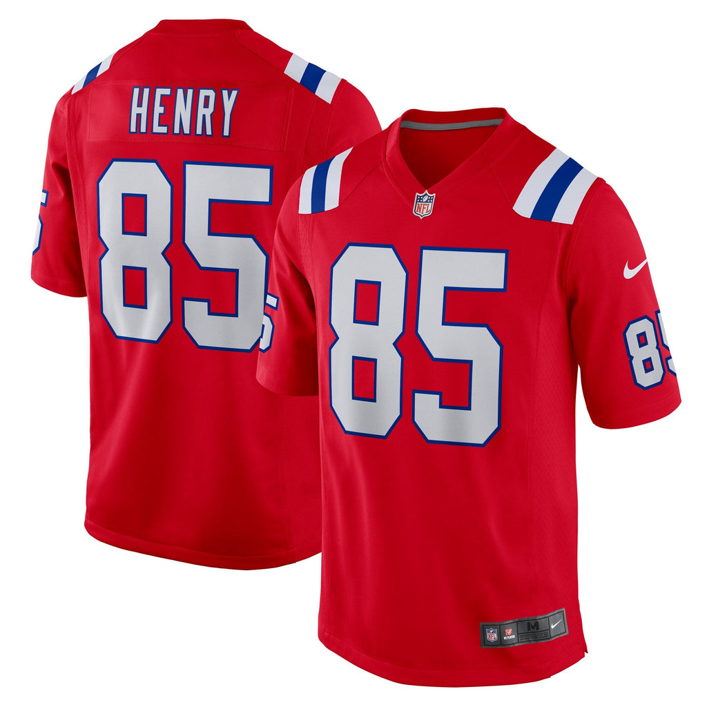 New England Patriots Hunter Henry Red Game Alternate Jersey product image 2, provided for visual reference and product