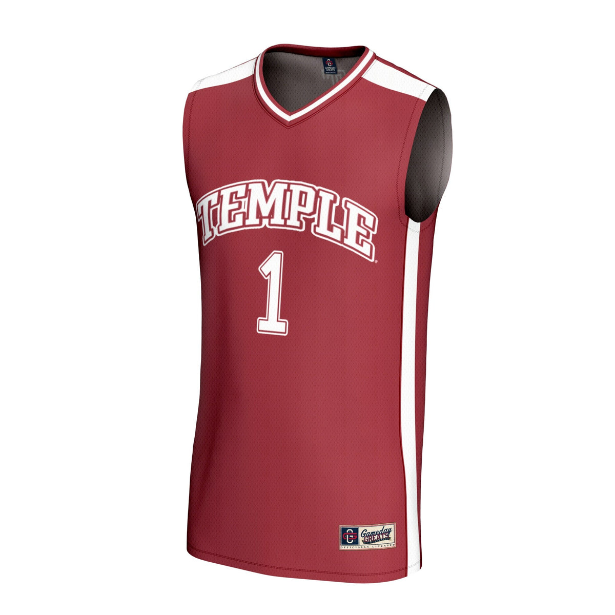 #1 Temple Owls Lightweight Basketball Jersey - Cherry product image 3, provided for visual reference and product detail
