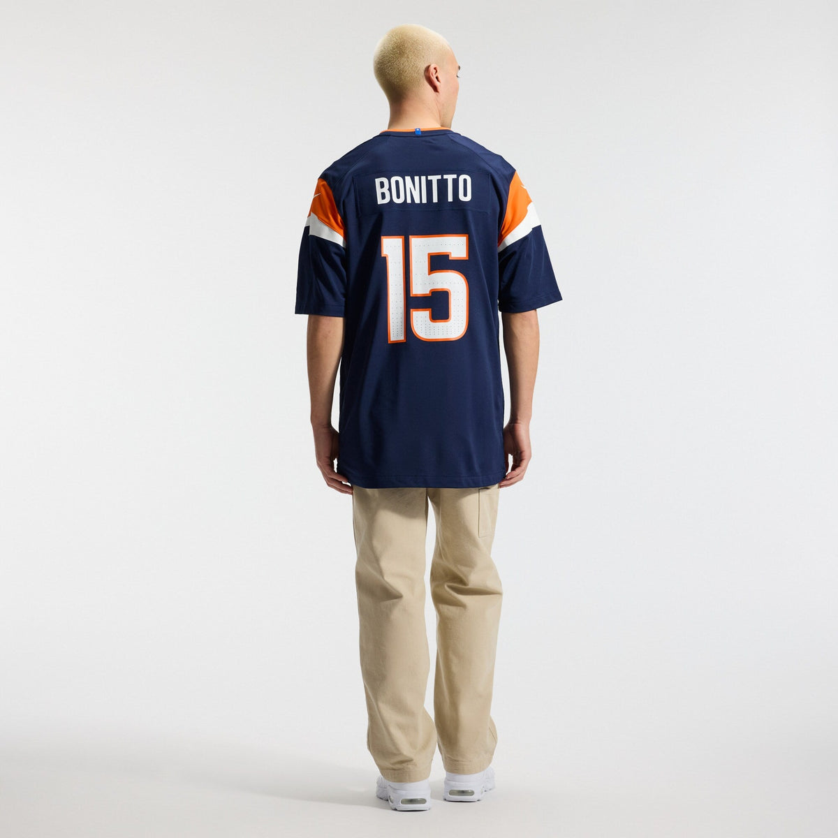 Denver Broncos Nik Bonitto Navy Alternate Game Jersey product image 6, provided for visual reference and product detail
