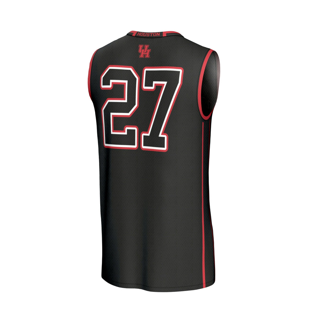 Houston Cougars Lightweight Collegiate Basketball Fashion Jersey - Black product image 4, provided for visual reference and