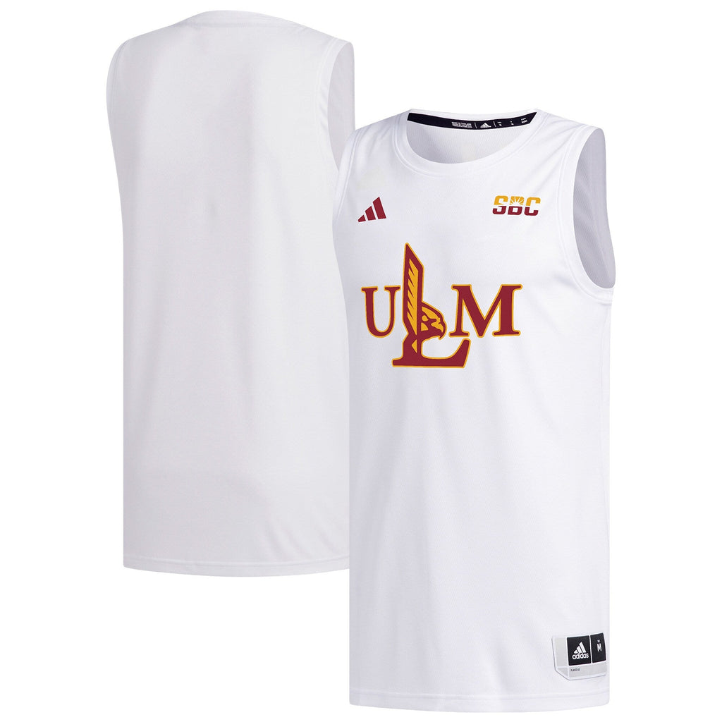 ULM Warhawks Replica Basketball Jersey - White product image 1, provided for visual reference and product detail review