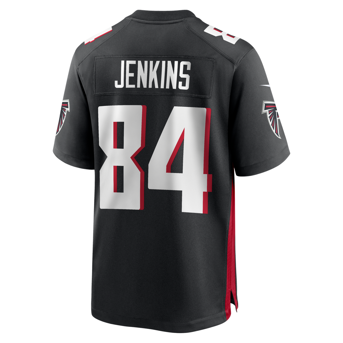 Atlanta Falcons Alfred Jenkins Black Game Retired Player Jersey product image 3, provided for visual reference and product
