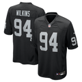 Las Vegas Raiders Christian Wilkins Black Team Game Jersey product image 1, provided for visual reference and product detail