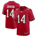 Tampa Bay Buccaneers Brad Johnson Red Game Retired Player Jersey product image 1, provided for visual reference and product