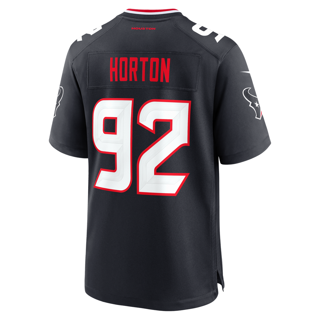 Houston Texans Dylan Horton Navy Team Game Jersey product image 3, provided for visual reference and product detail review