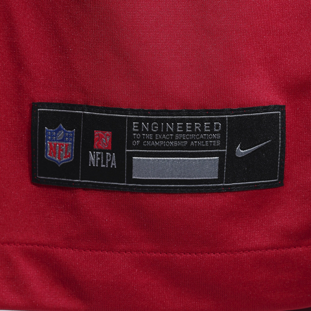 San Francisco 49ers Jon Weeks Scarlet Team Game Jersey product image 6, provided for visual reference and product detail