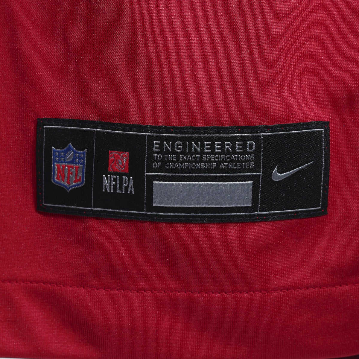 San Francisco 49ers Jon Weeks Scarlet Team Game Jersey product image 6, provided for visual reference and product detail
