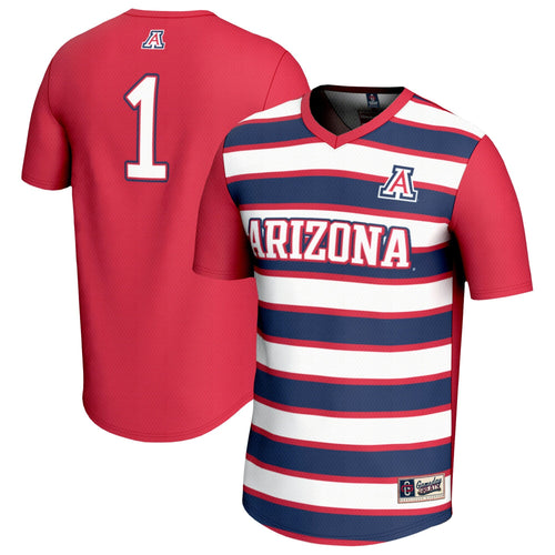 #1 Arizona Wildcats Lightweight Soccer Fashion Jersey - Red product image 1, provided for visual reference and product