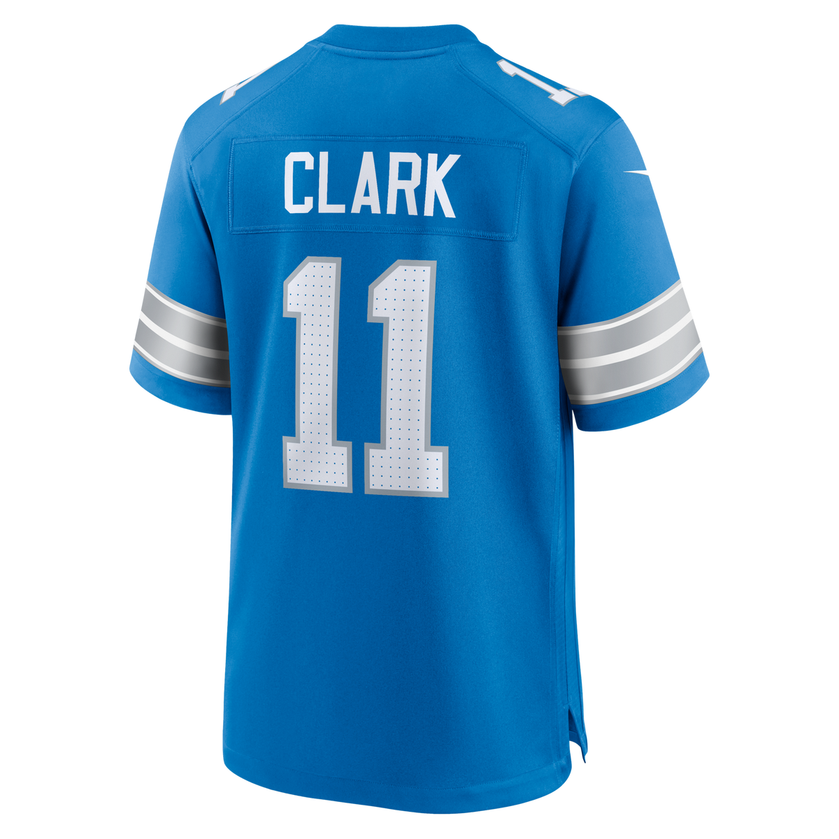 Detroit Lions Damone Clark Blue Team Game Jersey product image 3, provided for visual reference and product detail review