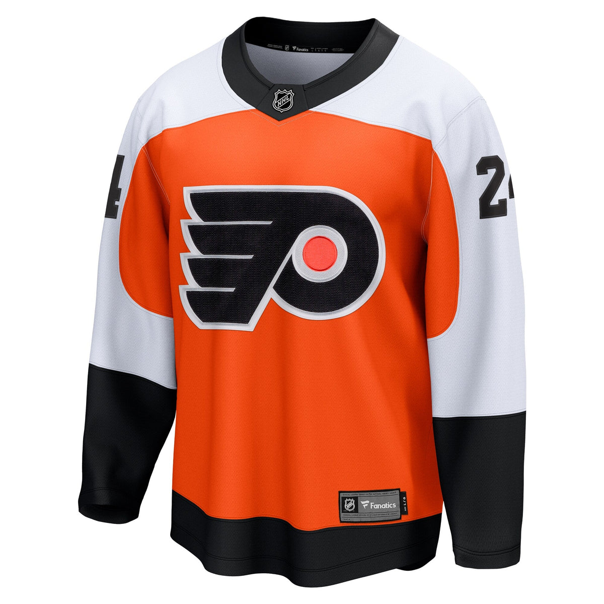 Philadelphia Flyers Nick Seeler Orange Home Breakaway Jersey product image 3, provided for visual reference and product