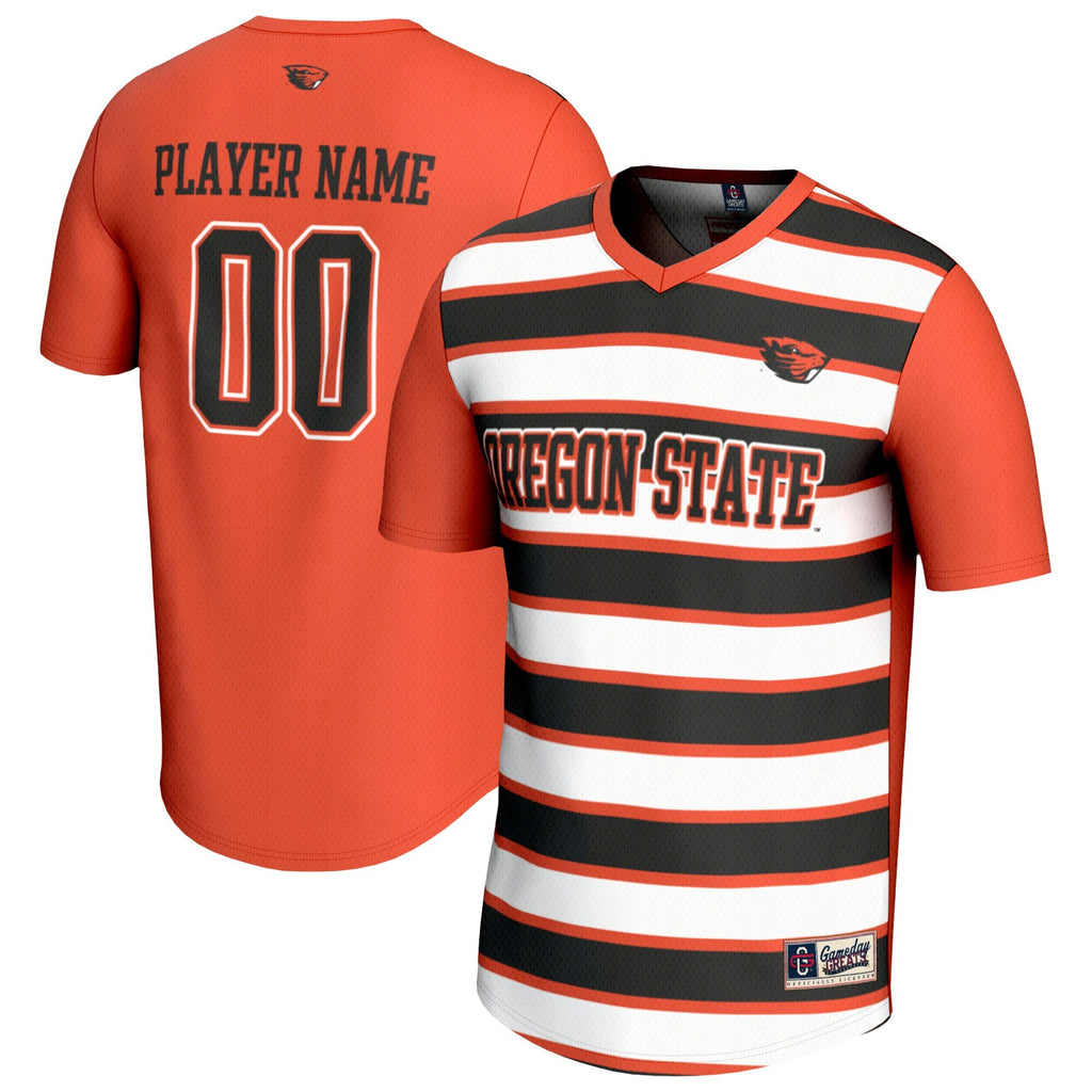 Oregon State Beavers Collegiate Soccer NIL Pick-A-Player Fashion Jersey - Orange/Black product image 2, provided for visual