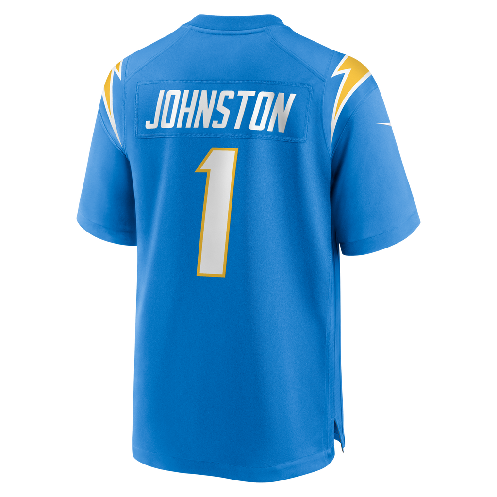 Los Angeles Chargers Quentin Johnston Powder Blue Game Player Jersey product image 3, provided for visual reference and