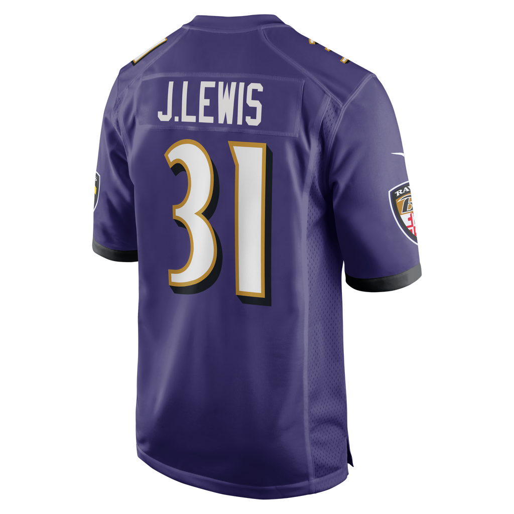 Baltimore Ravens Jamal Lewis Purple Game Retired Player Jersey product image 3, provided for visual reference and product