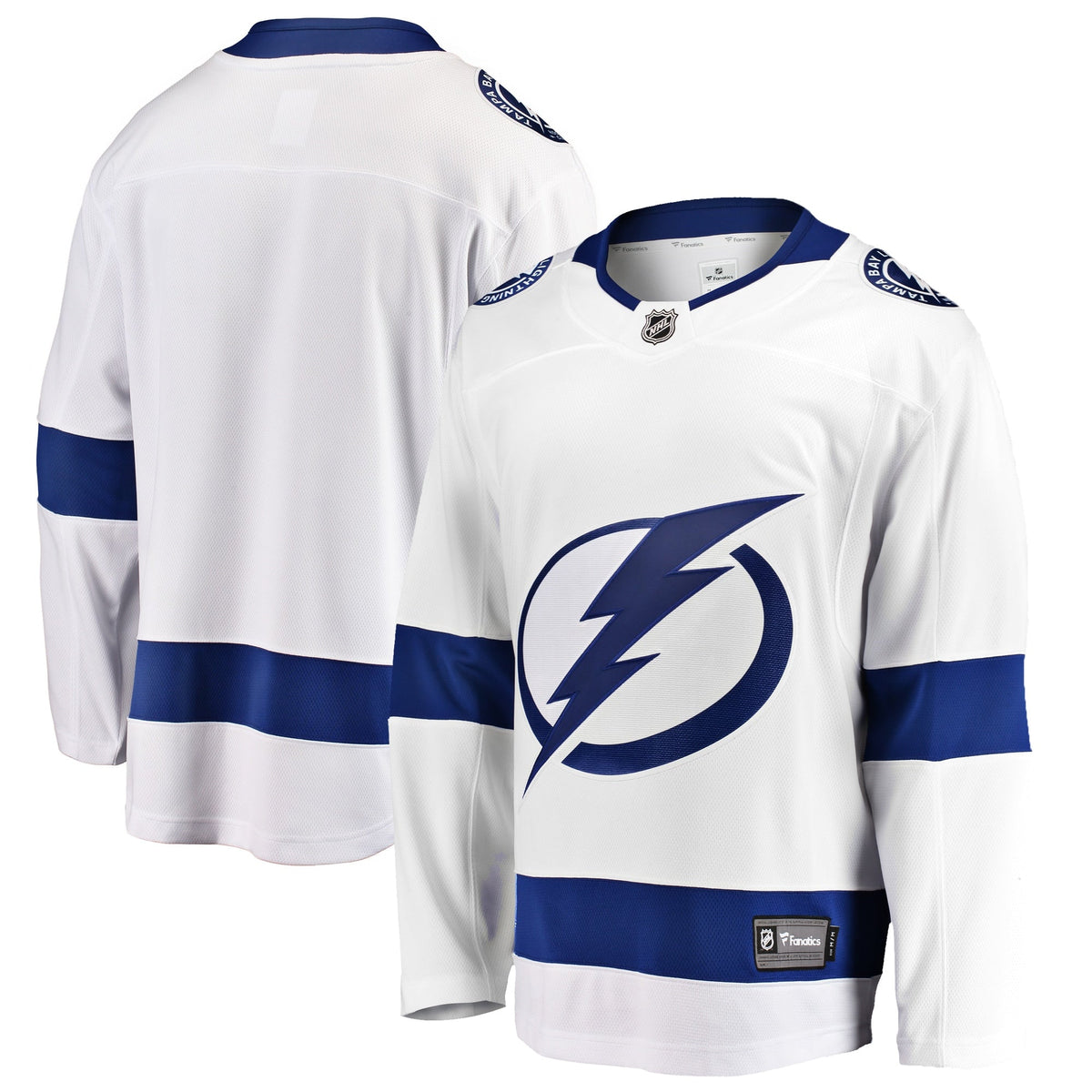 Tampa Bay Lightning White Breakaway Away Jersey product image 2, provided for visual reference and product detail review