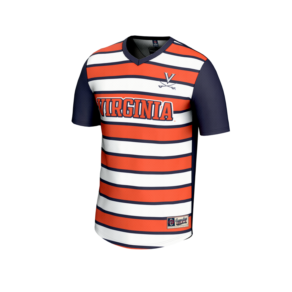 Virginia Cavaliers Collegiate Soccer NIL Pick-A-Player Fashion Jersey - Navy/Orange product image 3, provided for visual