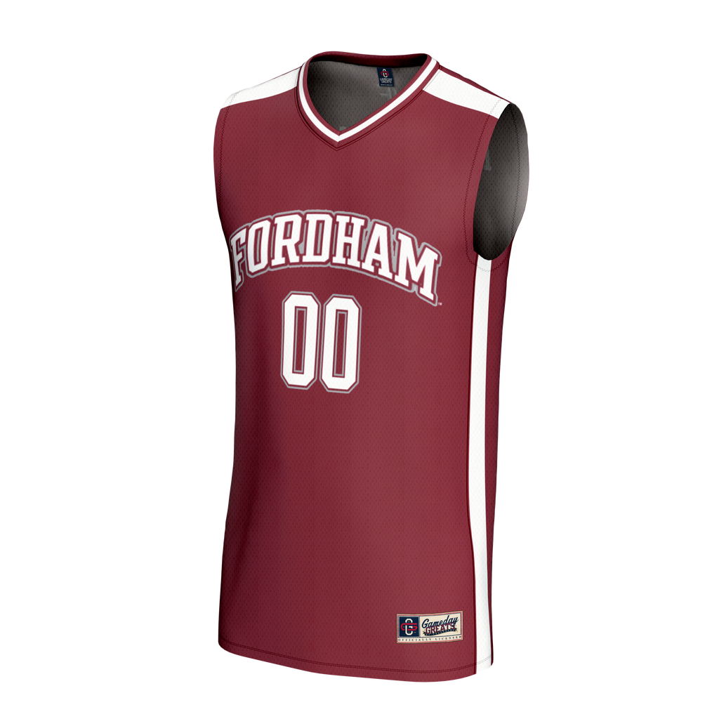 Fordham Rams Lightweight Collegiate Basketball NIL Pick-A-Player Fashion Jersey - Maroon product image 3, provided for