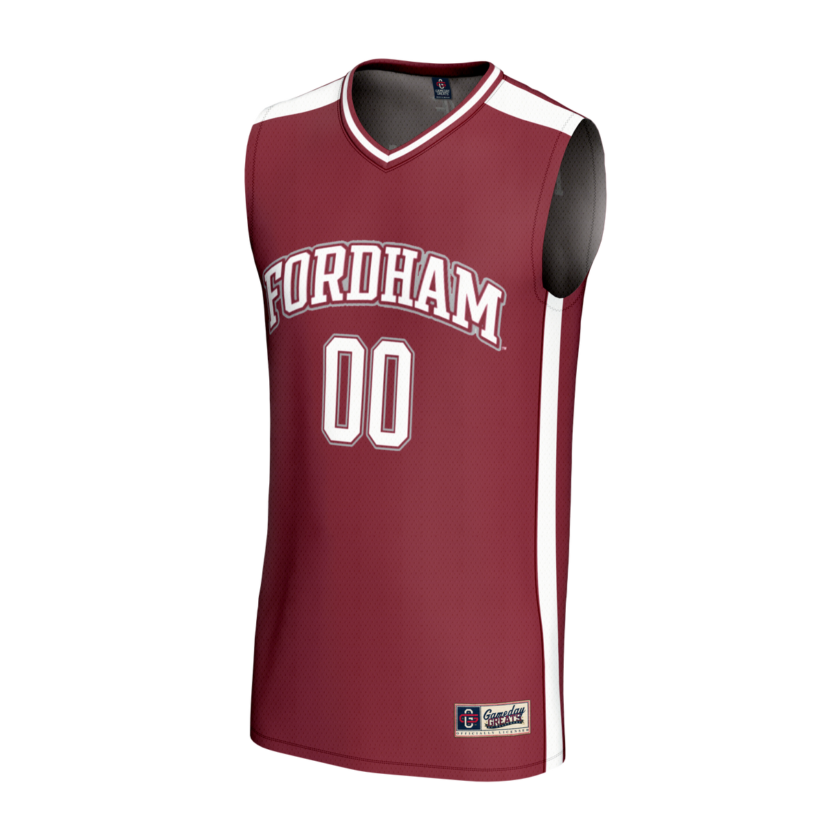 Fordham Rams Lightweight Collegiate Basketball NIL Pick-A-Player Fashion Jersey - Maroon product image 3, provided for
