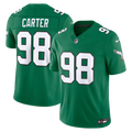Philadelphia Eagles Jalen Carter Kelly Green Alternate Vapor F.U.S.E. Stitched Limited Jersey product image 1, provided for