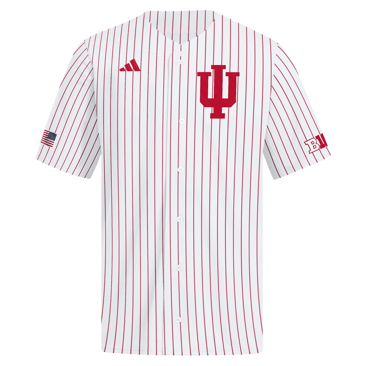 Indiana Hoosiers Home Replica Baseball Jersey - White product image 3, provided for visual reference and product detail