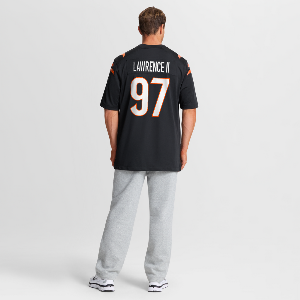 Cincinnati Bengals Dexter Lawrence II Black Game Jersey product image 6, provided for visual reference and product detail