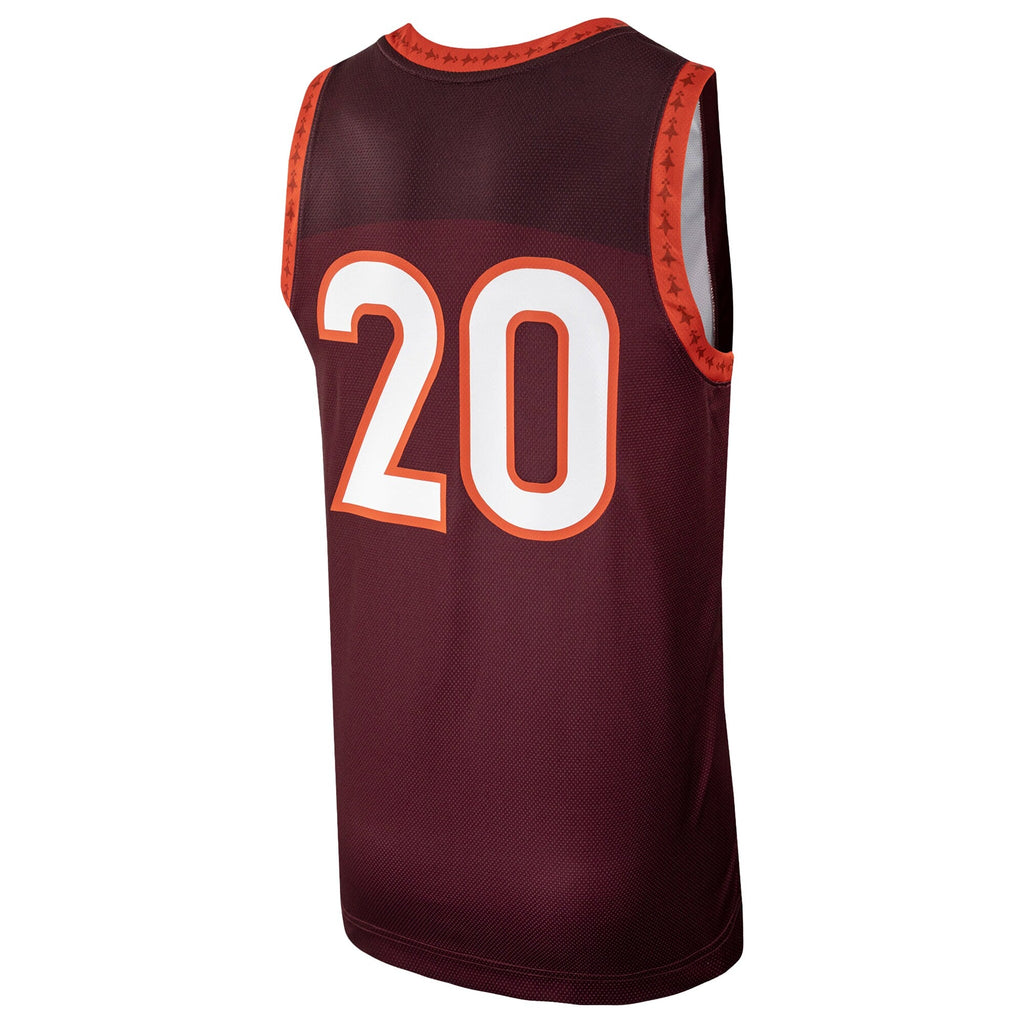 #20 Virginia Tech Hokies Replica Basketball Jersey - Maroon product image 4, provided for visual reference and product