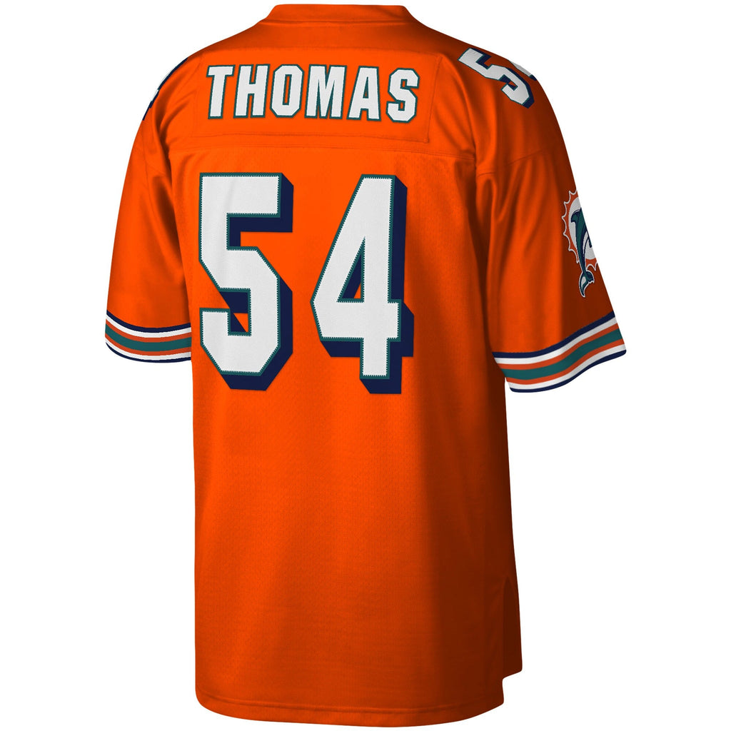 Miami Dolphins Zach Thomas Orange Legacy Replica Jersey product image 4, provided for visual reference and product detail
