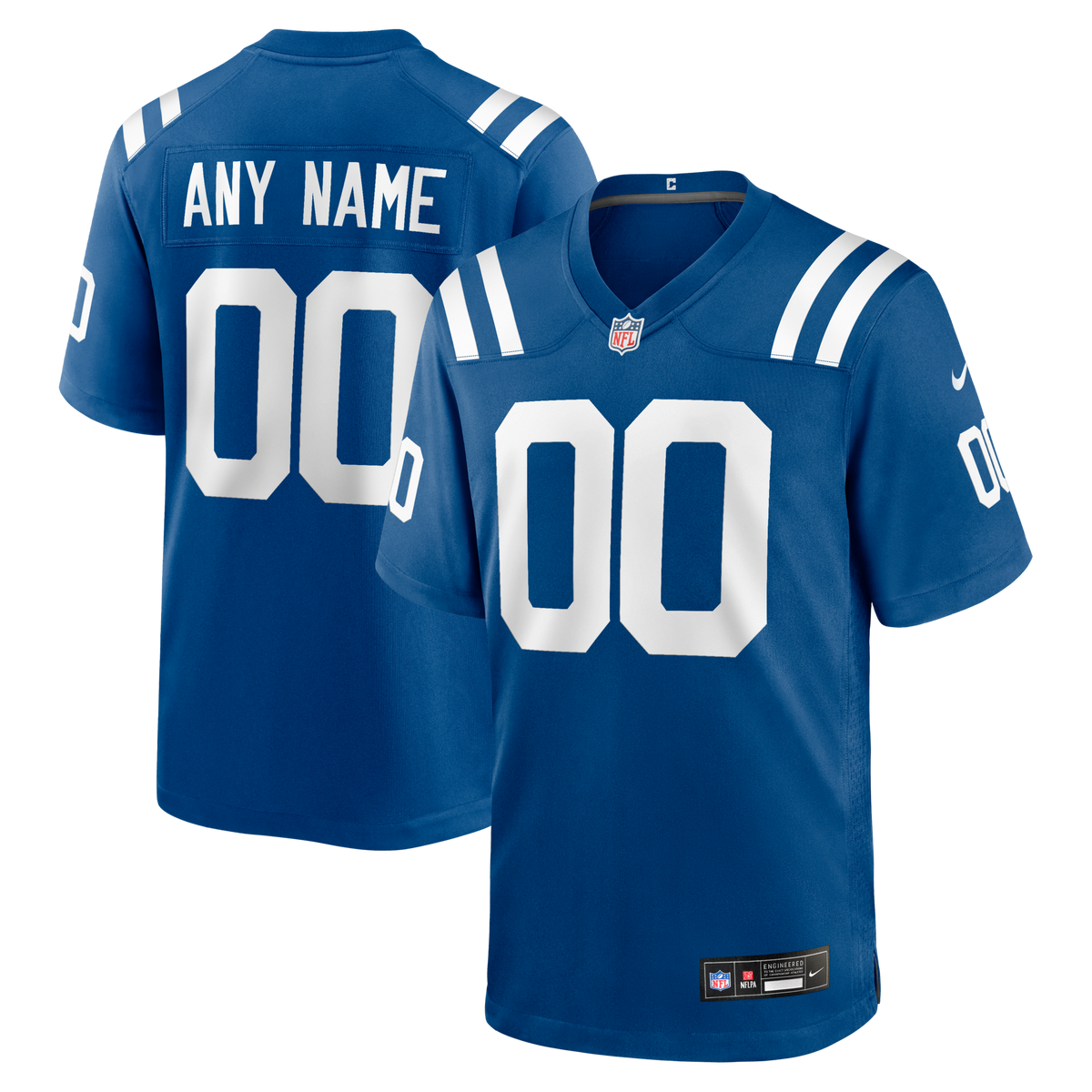 Indianapolis Colts Royal Custom Game Jersey product image 2, provided for visual reference and product detail review