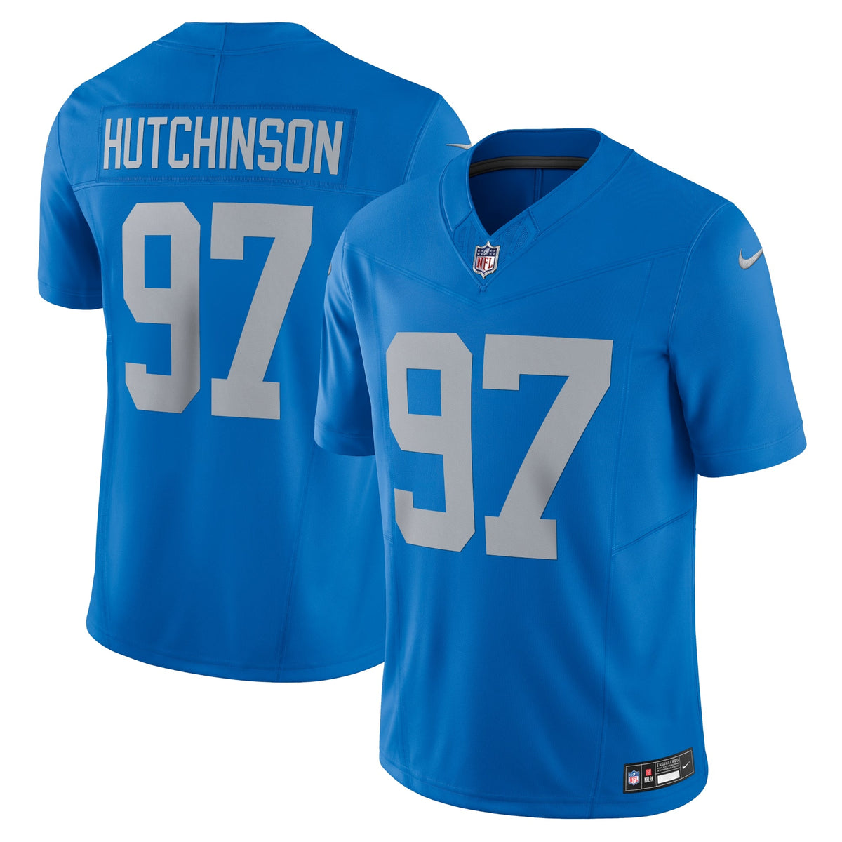 Detroit Lions Aidan Hutchinson Blue Vapor F.U.S.E. Alternate Limited Jersey product image 1, provided for visual reference