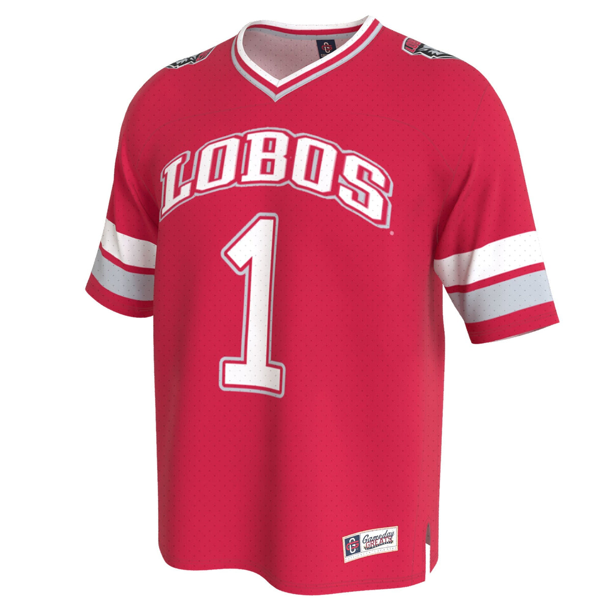 New Mexico Lobos Lightweight Collegiate Football Fashion Jersey - Cherry product image 3, provided for visual reference and